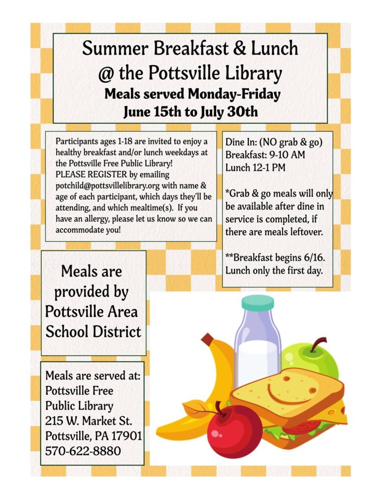 Summer meals for kids at the Pottsville Library