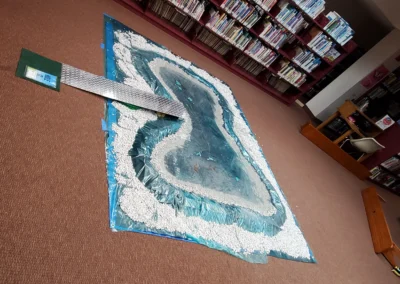Water hole in the mini golf course at the Pottsville Library