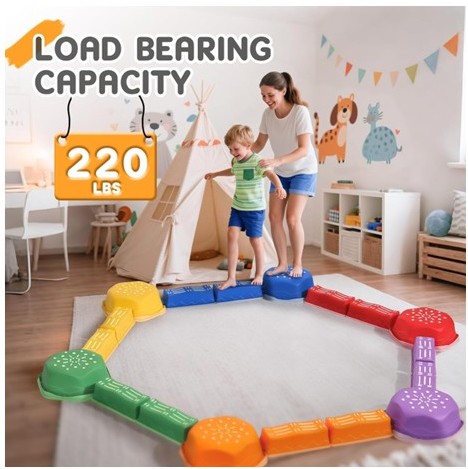 non-slip balance beam stepping stones set